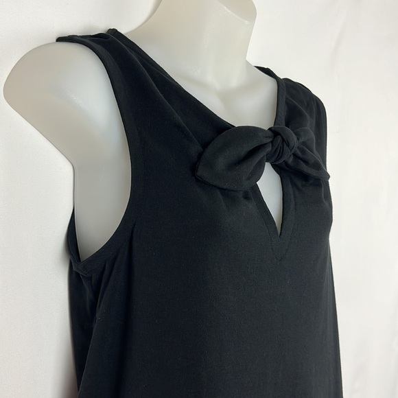 Kate Spade Black Sleeveless Bow & Keyhole Front Shirt Top Size M - Picture 4 of 6